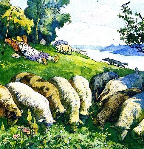 овцы пасутся а пастух спит