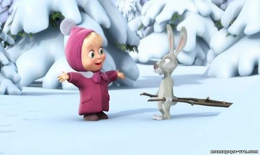 Маленькой елочке не холодно зимой, Слушать песню из мультфильма Маша и медведь, онлайн и текстом