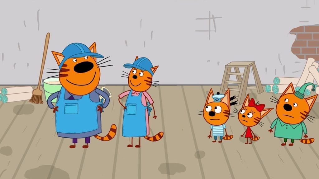 Уборка, Слушать из мультфильма Три кота, песню и текстом