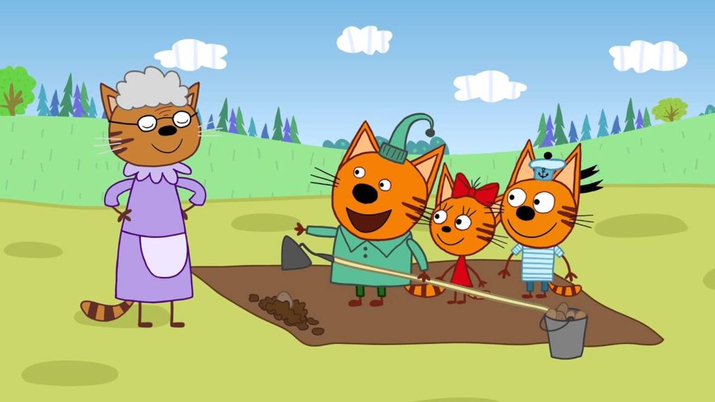 Бабушки, Слушать из мультфильма Три кота, песню и текстом