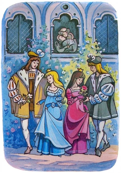 Королевич женился на Белоснежке, а его брат – на Краснозорьке