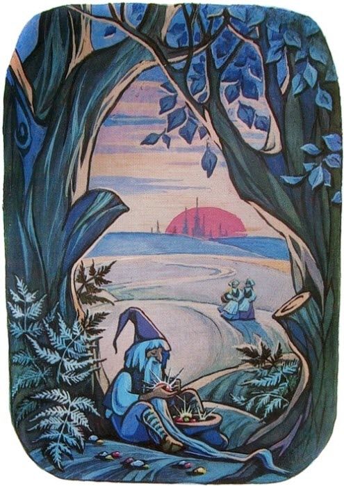 Выбрав чистое, ровное местечко, карлик вытряхнул из своего мешка драгоценные камни