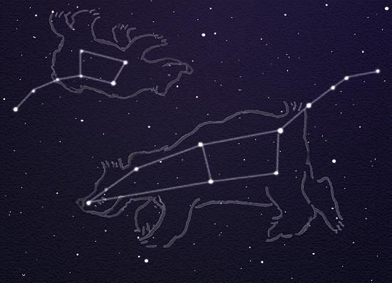 Стих Большая и малая медведицы читать для детей онлайн из коллекции про природу космос