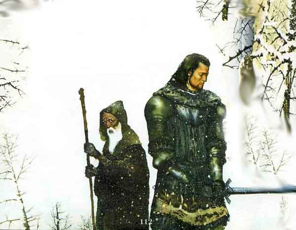 Чайлд-Роланд пошел к пещере волшебника Мерлина