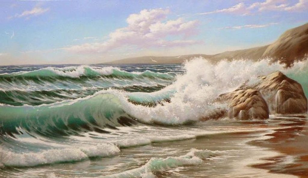 Волна набегает на берег Волна набегает на берег