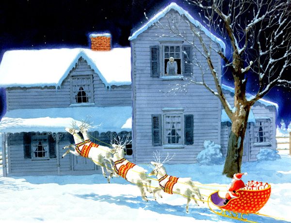 пронеслись сани, запряжённые северными оленями