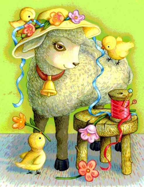 Стих Модница овечка Надежды Шемякиной из коллекции детских писателей
