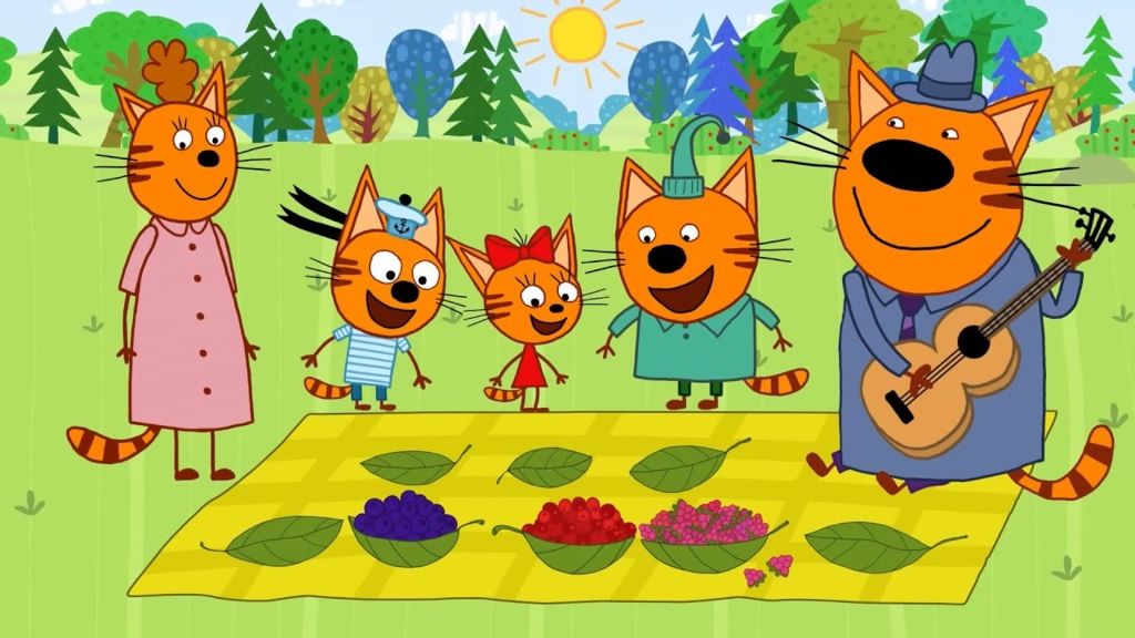 Поездка на пикник, Слушать из мультфильма Три кота, песню и текстом