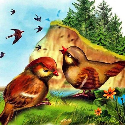 Стих Воробей в саду Владимира Степанова из коллекции про времена года осень